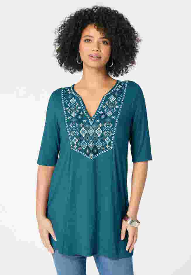 Embroidered Swing Tunic image number 0