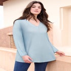 Knit V-Neck Tunic image number null