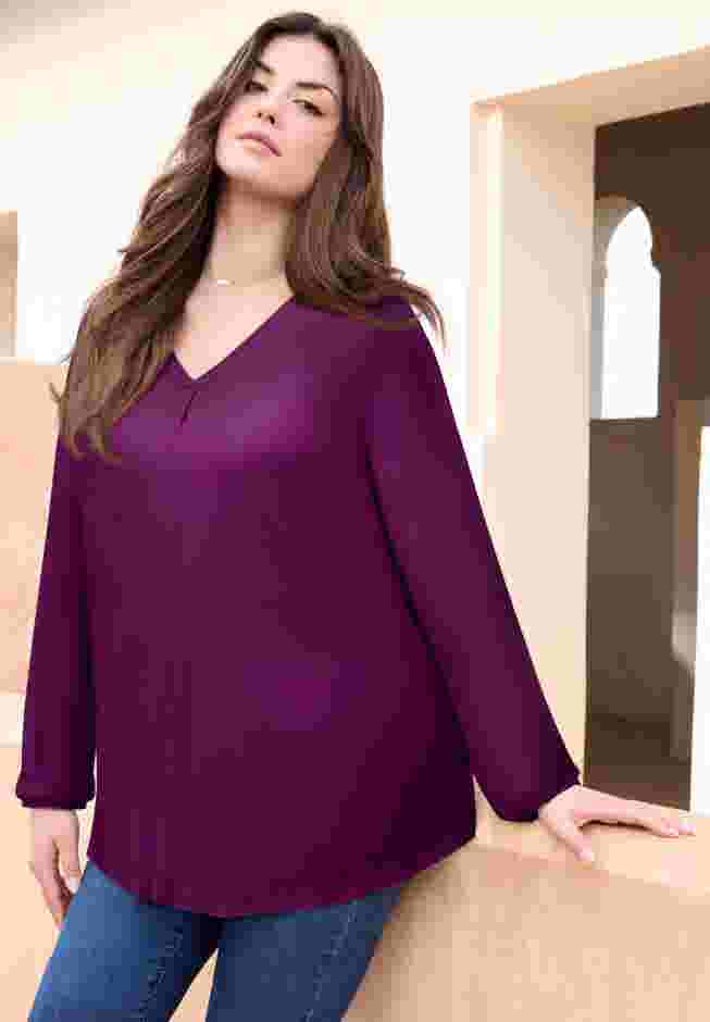Knit V-Neck Tunic image number 0