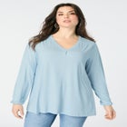 Knit V-Neck Tunic image number null