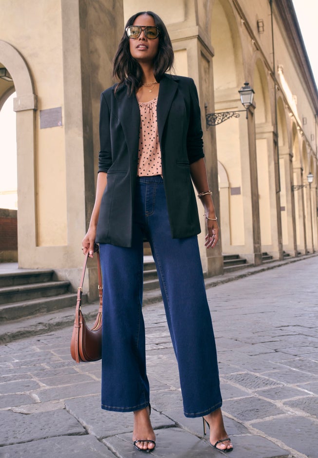 Plus Size Comfort Stretch Ponte Blazer image number 2