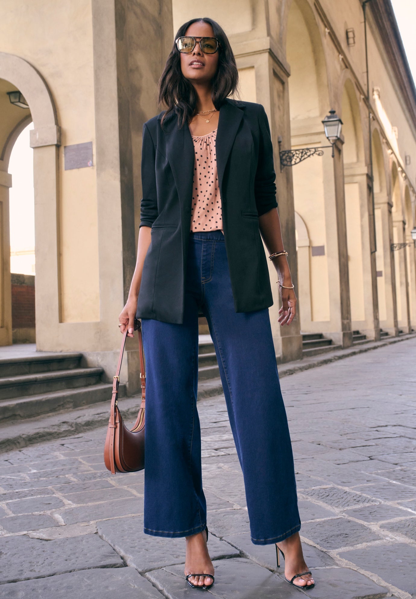 Plus Size Comfort Stretch Ponte Blazer image number 0