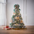 6FT Pre-Lit Flocked Pop-Up Tree image number null