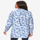 Kate Long-Sleeve Crisp Cotton-Blend Button-Front Tunic image number null