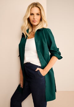 Plus Size Kate Long Sleeve Easy Cotton-Blend Button-Front Shirt