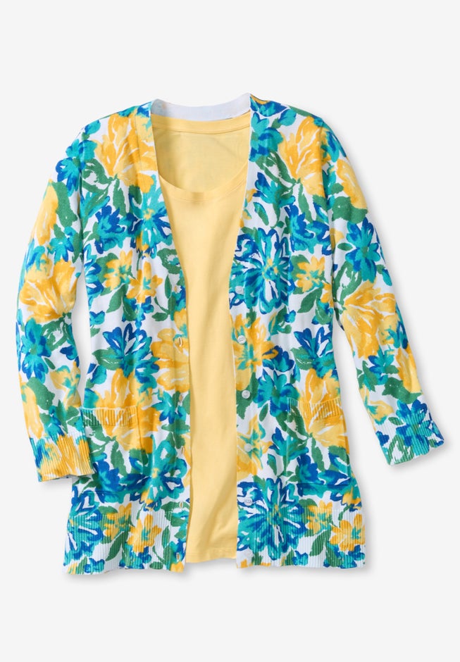 Perfect Longer-Length Cotton Cardigan image number 4