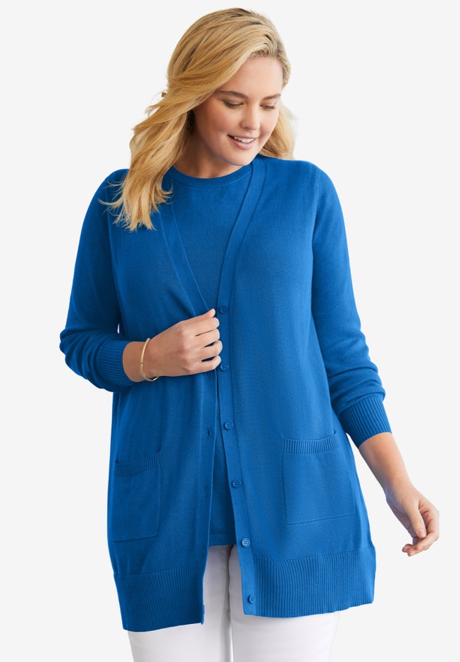 Perfect Longer-Length Cotton Cardigan image number 6