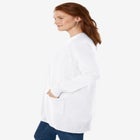 Perfect Longer-Length Cotton Cardigan Sweater image number null