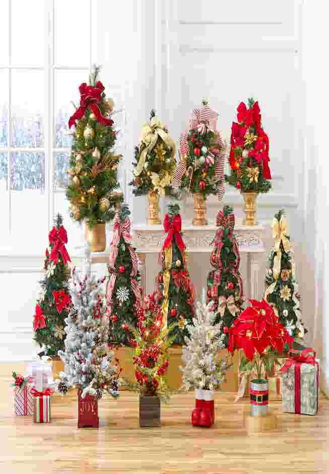 30" Pre-Lit Joy Flocked Berry Tree image number 1