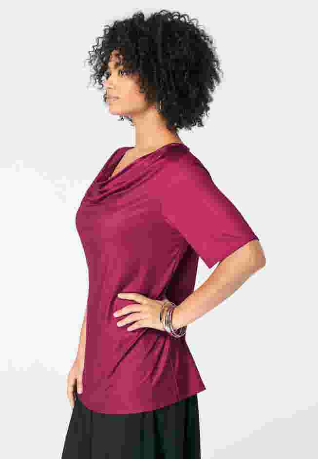 Cowl Neck Knit Top image number 2