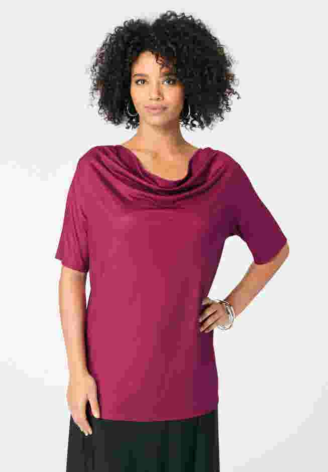 Cowl Neck Knit Top image number 0