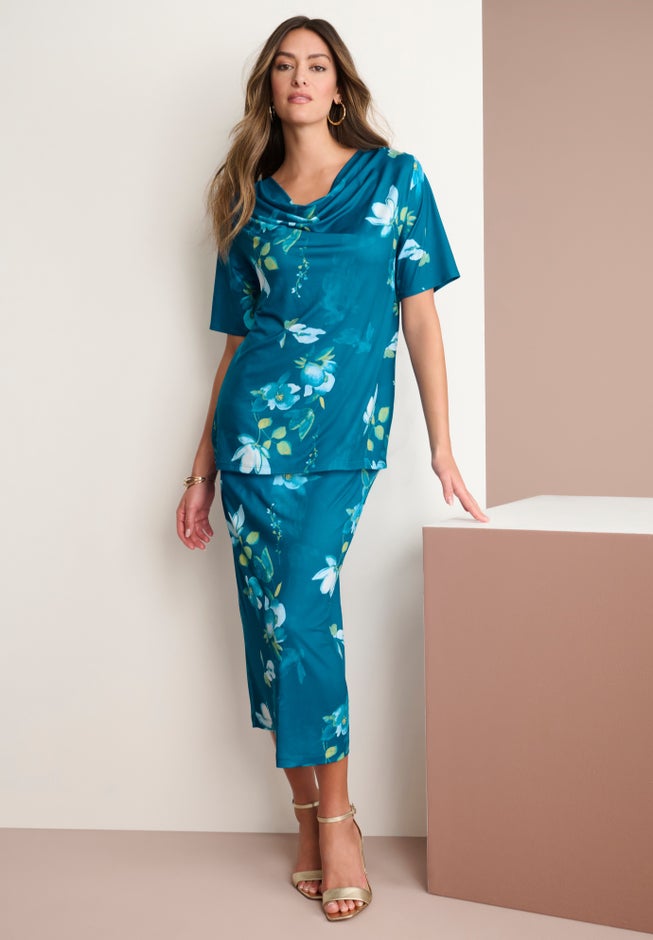 Cowl Neck Knit Top image number 0