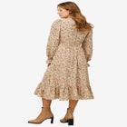 Smocked Waist Midi Dress image number null