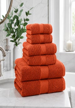 BH Studio 6-Piece Plush & Absorbent 100% Cotton Bath Towel Set
