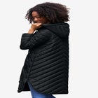 Quilted Jacket With Curved Bottom & Side Snaps image number null