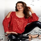 Cold-Shoulder Sequin Tunic image number null