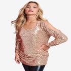 Cold-Shoulder Sequin Tunic image number null