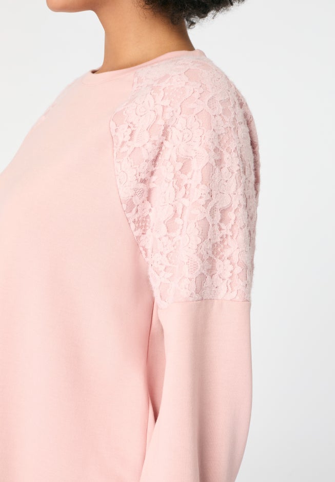 Comfort+ Fleece Lace Shoulder Sweatshirt image number 3