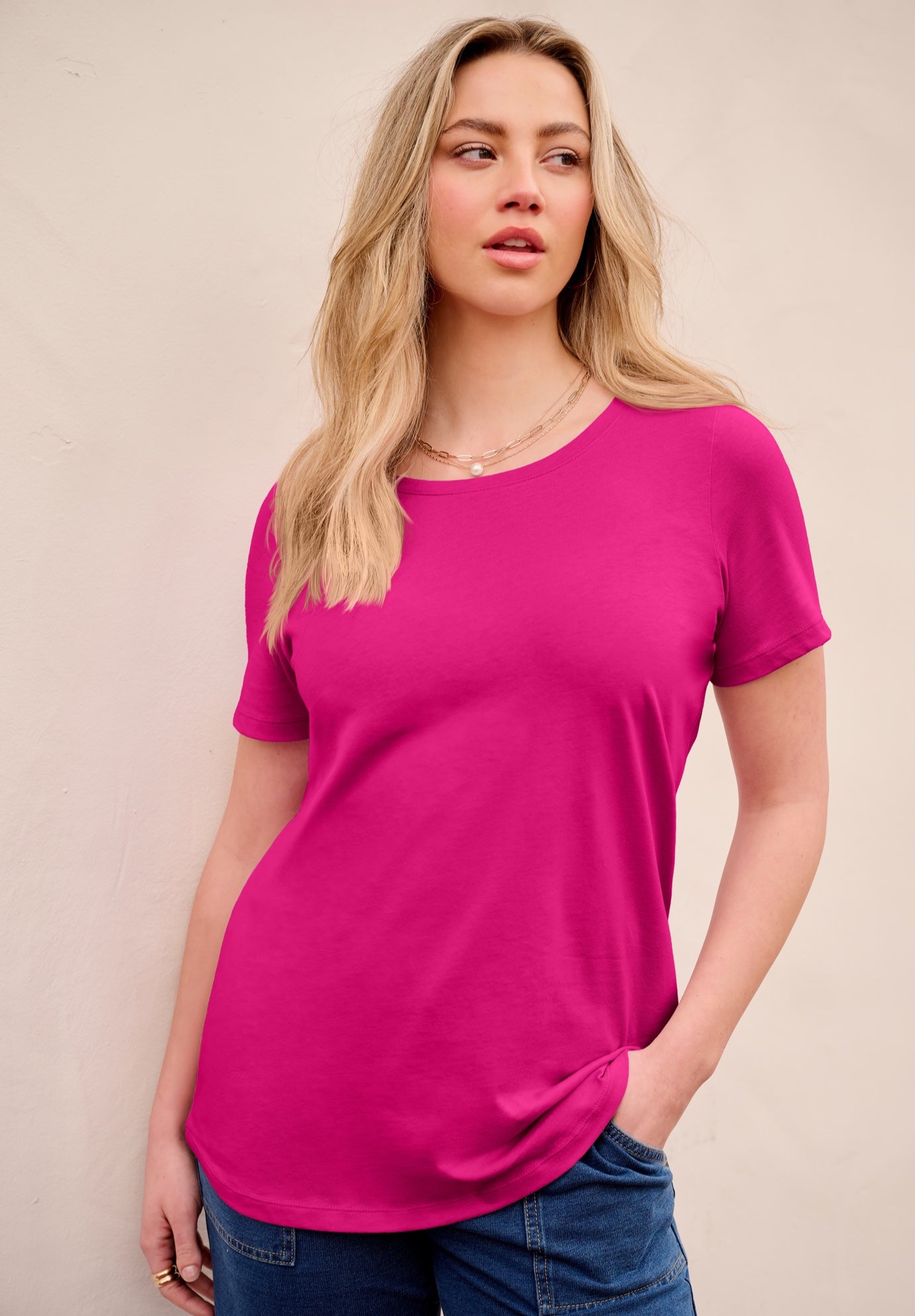 Plus Size Cotton Ultimate Crewneck Tee image number 0
