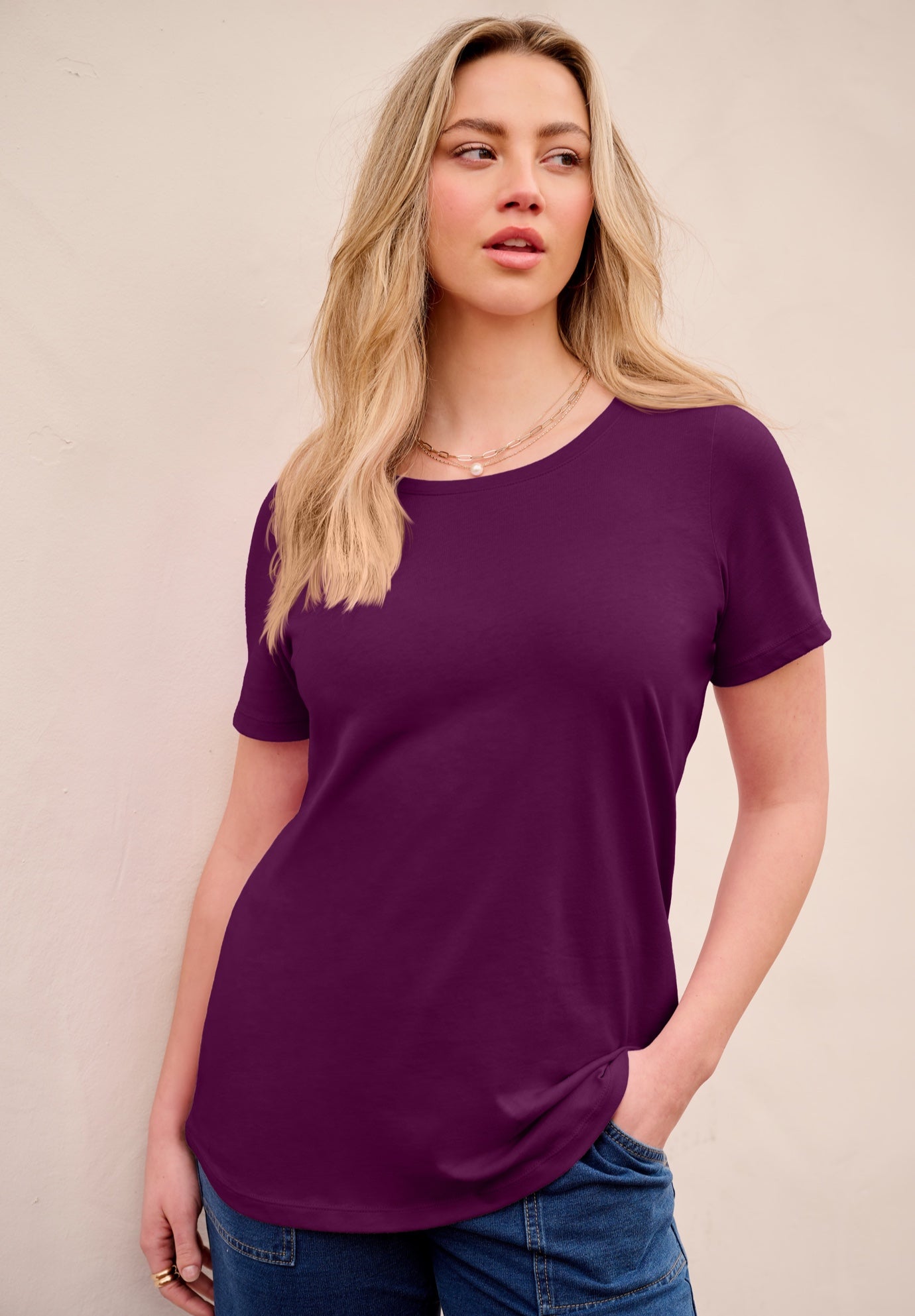 Plus Size Cotton Ultimate Crewneck Tee image number 0