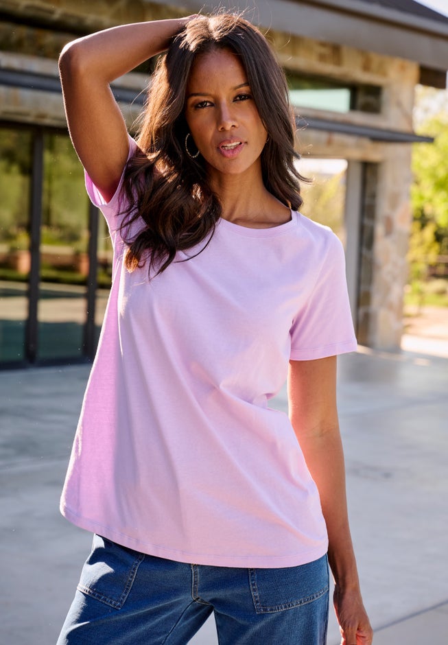 Plus Size Cotton Ultimate Crewneck Tee image number 2