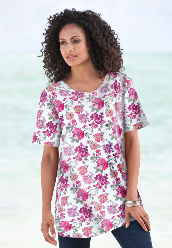 Plus Size Cotton Ultimate Crewneck Tee image number 0