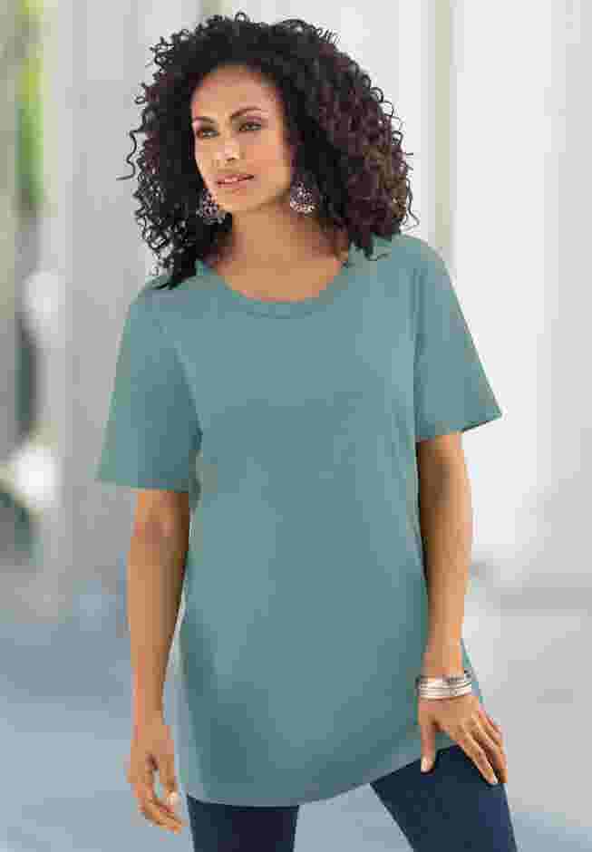 Plus Size Cotton Ultimate Crewneck Tee image number 0
