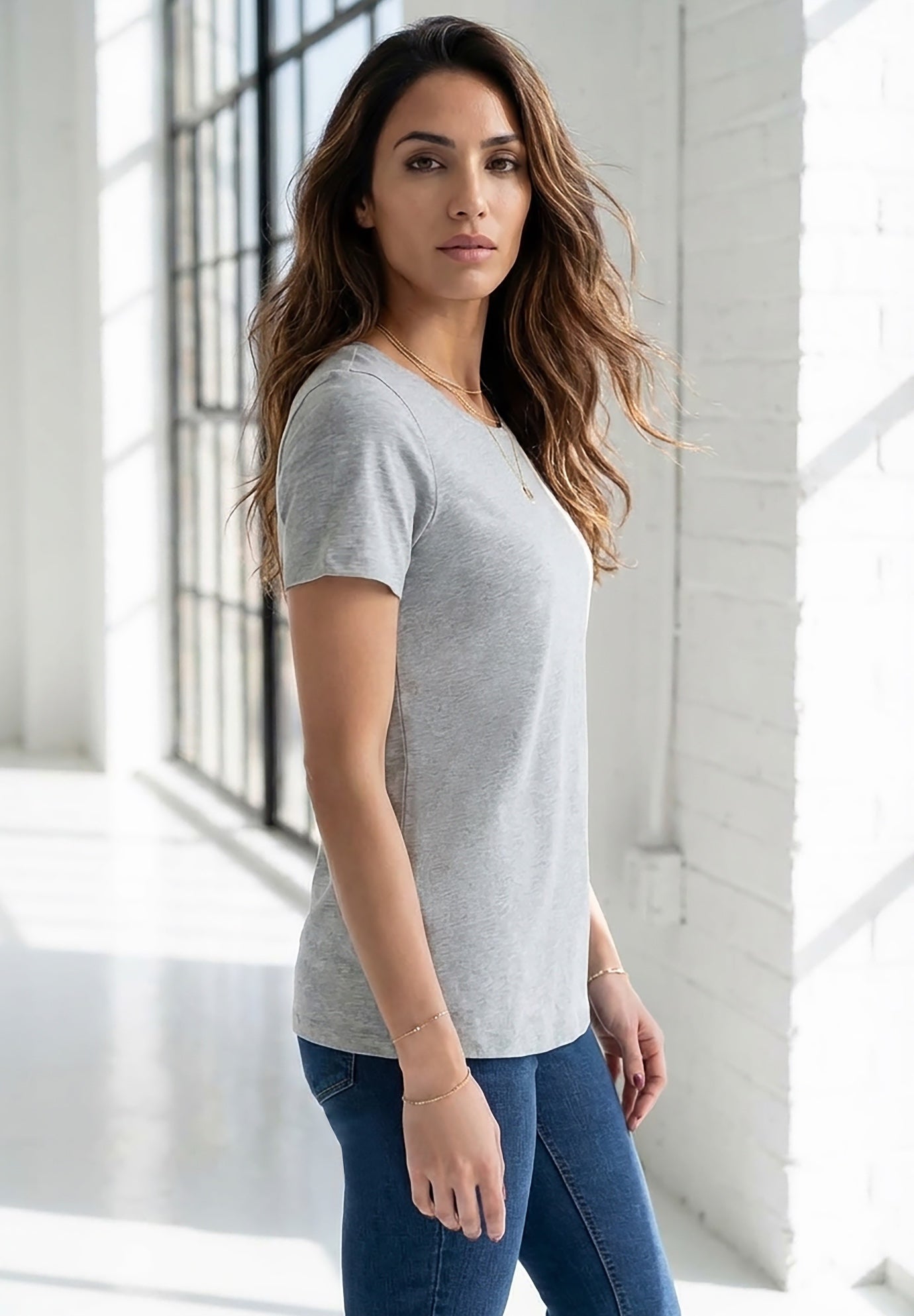 Plus Size Cotton Ultimate Crewneck Tee image number 2
