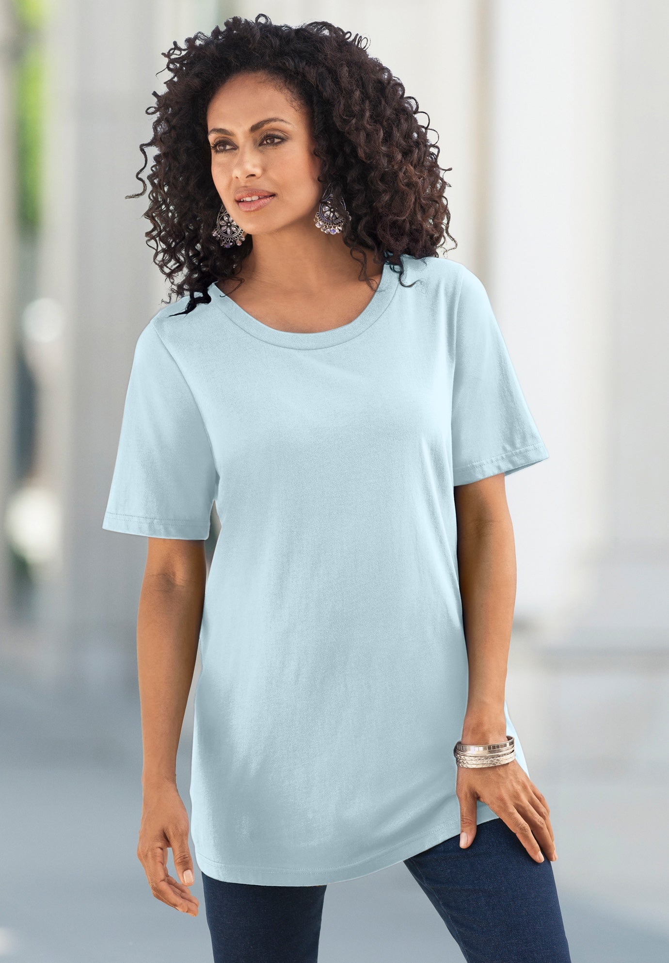 Plus Size Cotton Ultimate Crewneck Tee image number 0