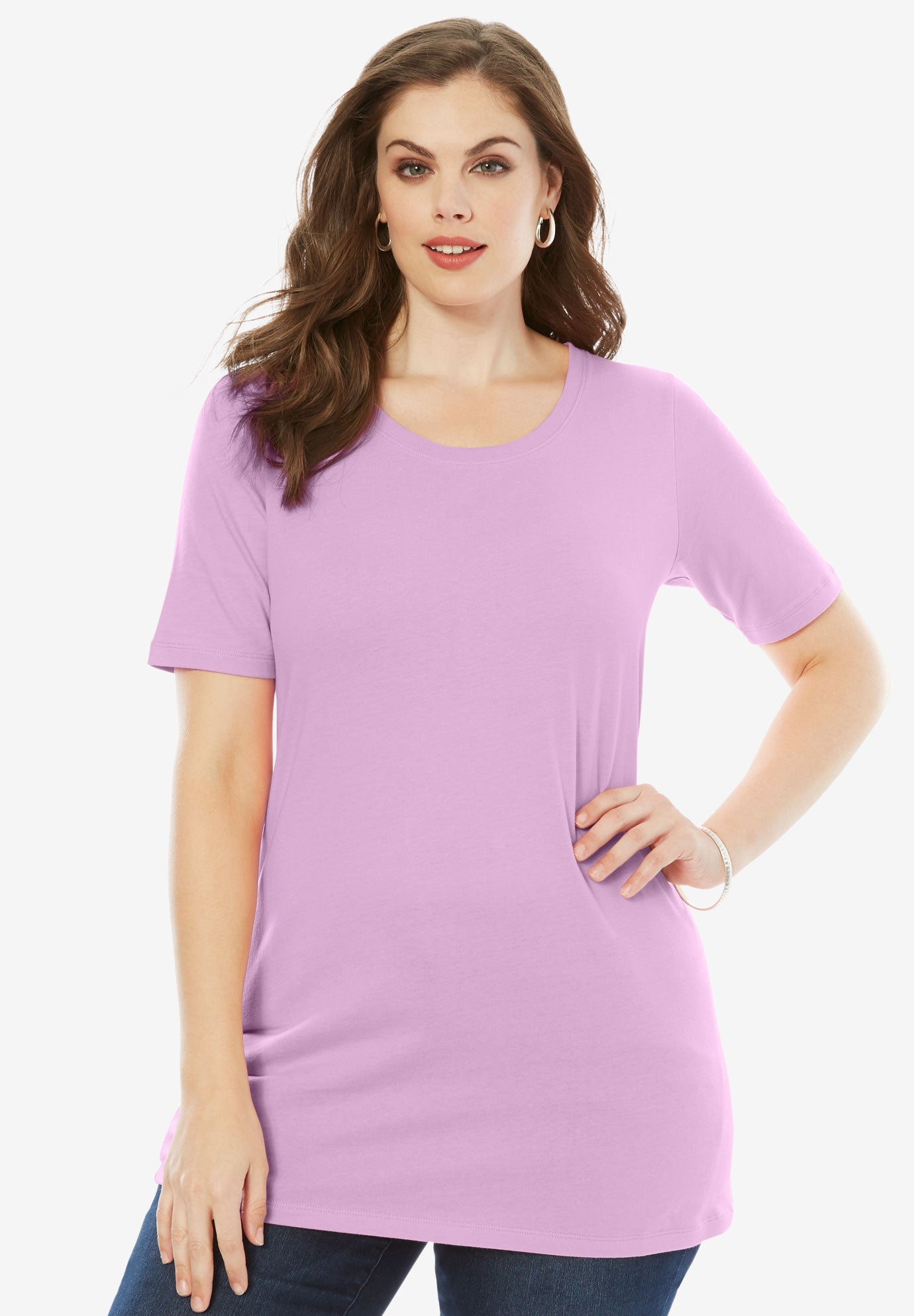 Plus Size Cotton Ultimate Crewneck Tee image number 0