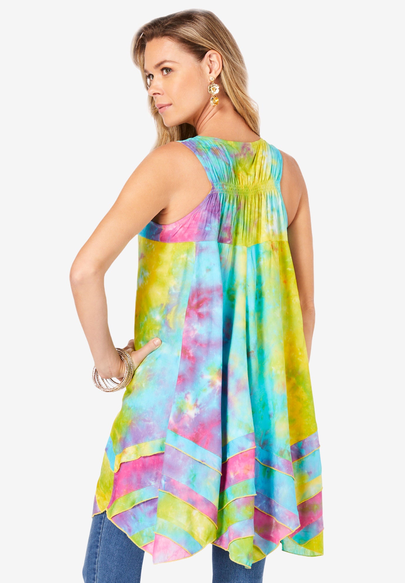 Smocked Racerback Tunic image number 1