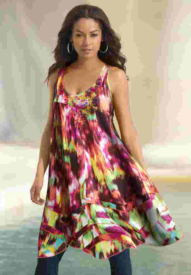 Smocked Racerback Tunic image number 3