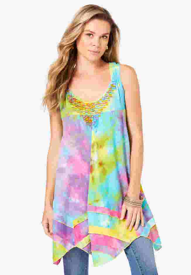 Smocked Racerback Tunic image number 0