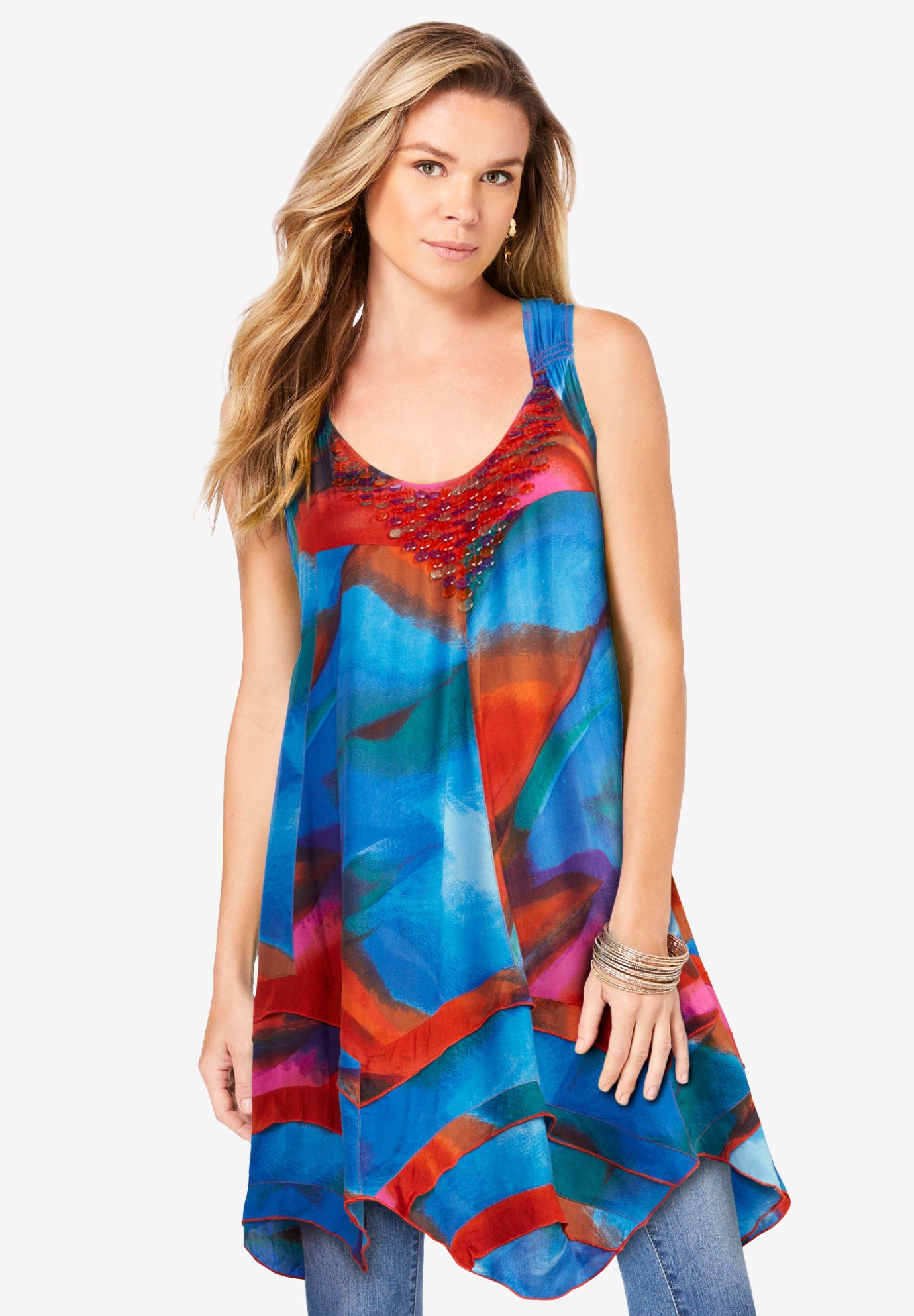 Smocked Racerback Tunic image number 0