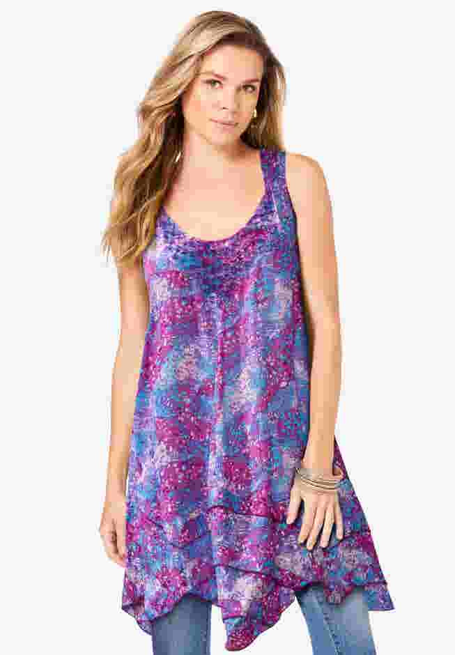 Smocked Racerback Tunic image number 0