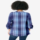 Plaid Henley Tunic image number null