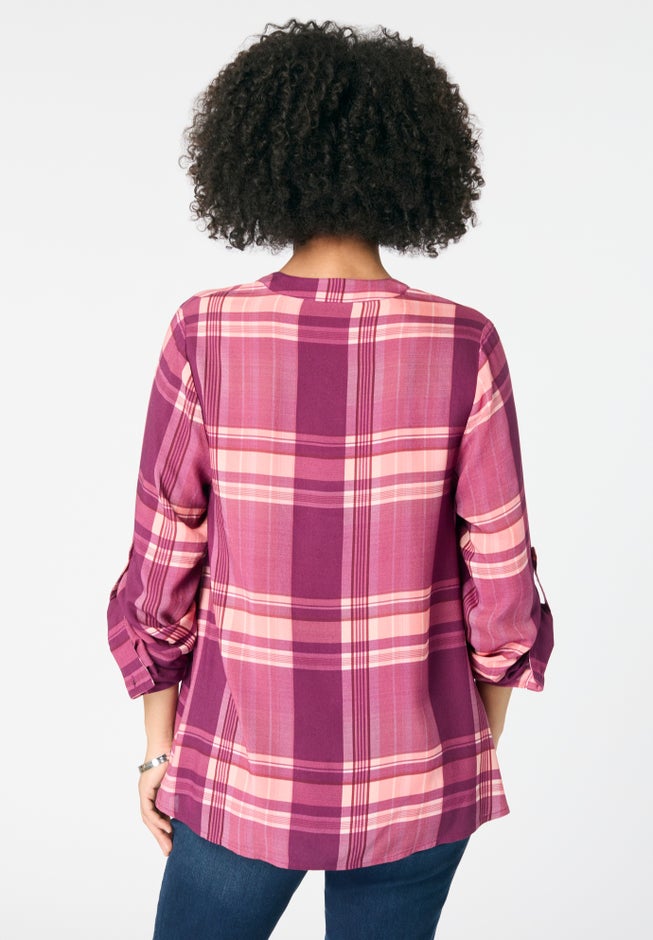 Plaid Henley Tunic image number 1