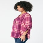 Plaid Henley Tunic image number null