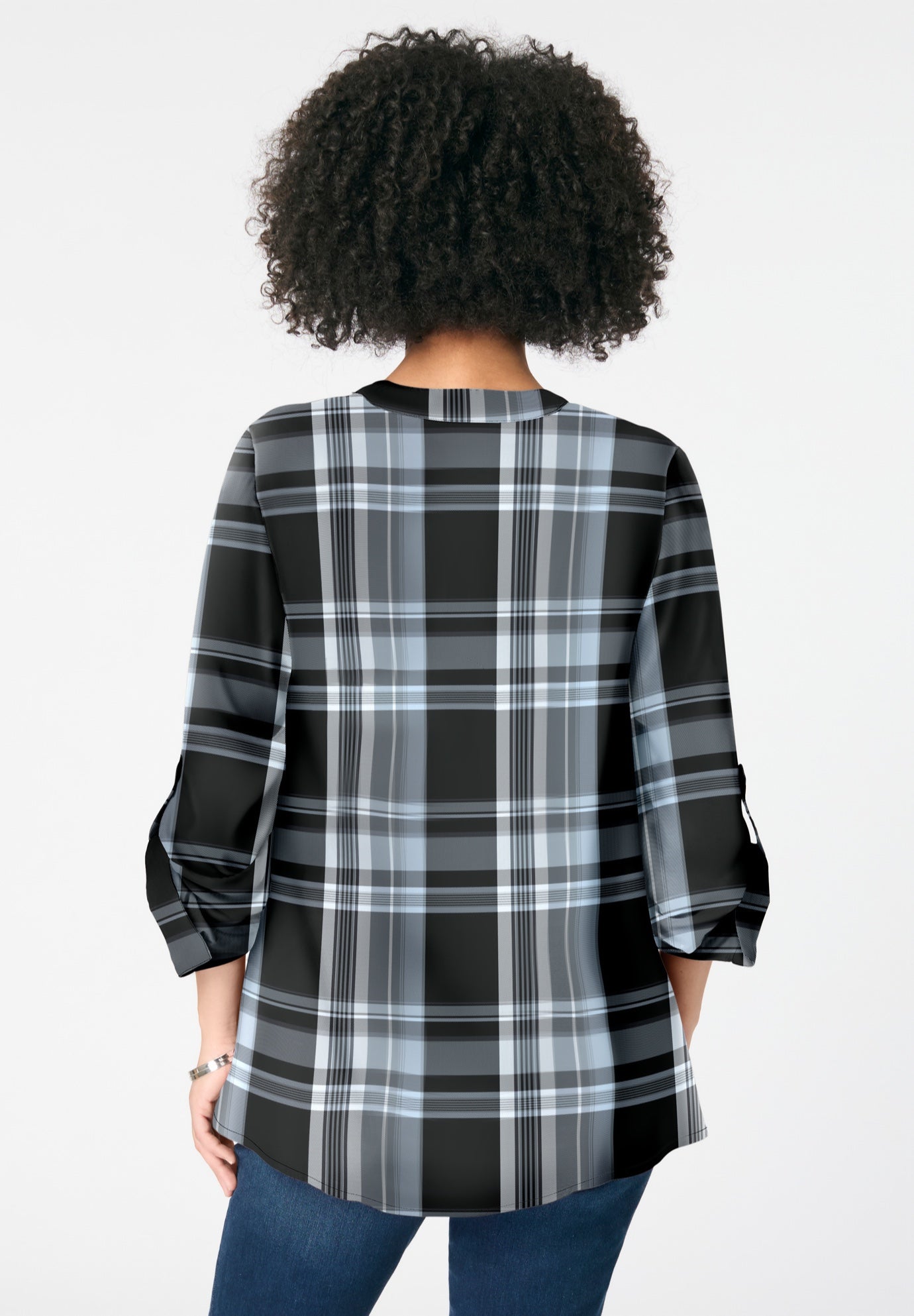 Plaid Henley Tunic image number 1