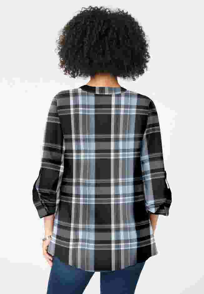 Plaid Henley Tunic image number 1