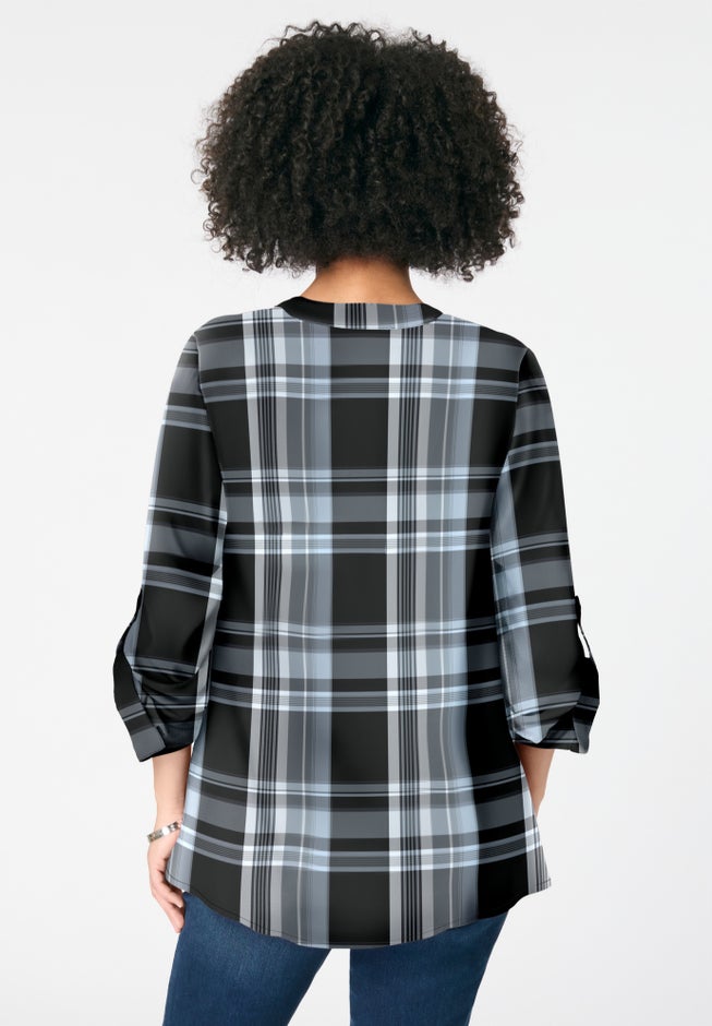 Plaid Henley Tunic image number 1