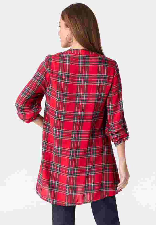 Plaid Henley Tunic image number 1