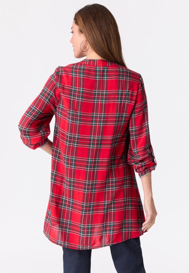 Plaid Henley Tunic image number 1