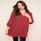 Plaid Henley Tunic image number null