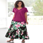 Wide Elastic Waist Skirt image number 0