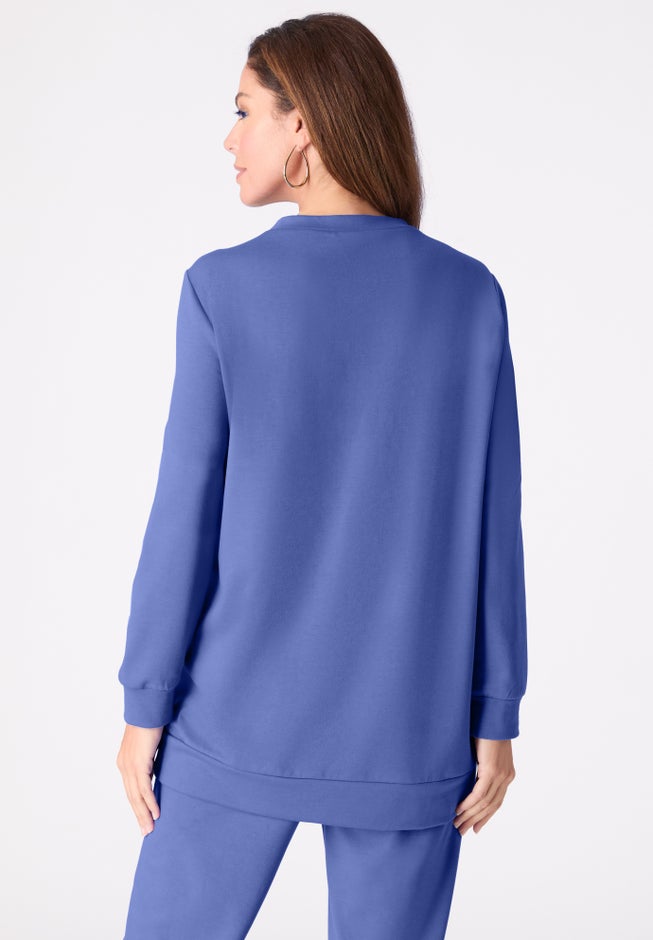 Comfort+ Fleece Printed Sweatshirt image number 2