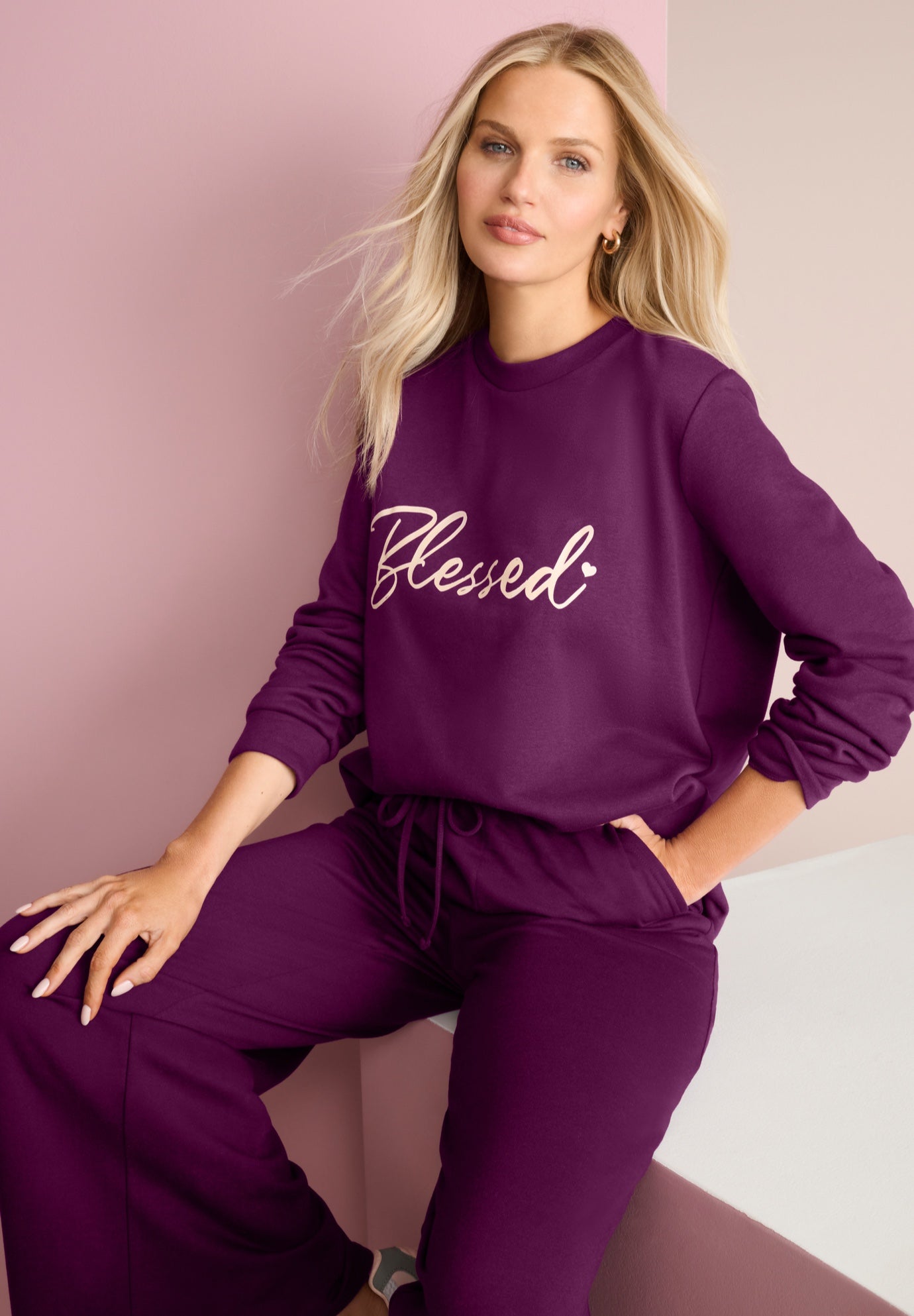 Comfort+ Fleece Printed Sweatshirt image number 0