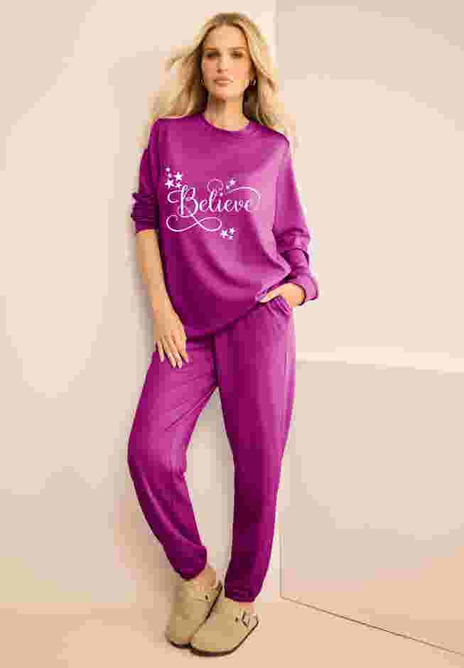 Comfort+ Fleece Printed Sweatshirt image number 0