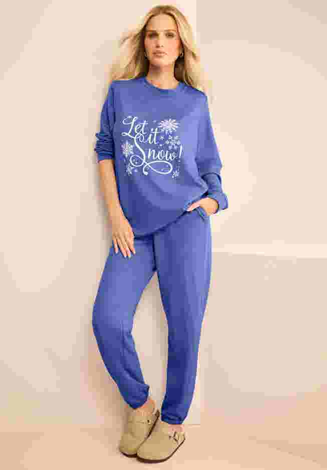 Comfort+ Fleece Printed Sweatshirt image number 0
