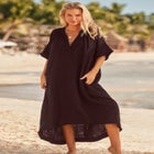 Cotton Gauze High-Low Sun Dress Cover Up image number null